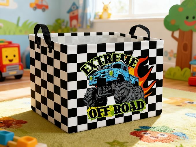 Rectangle Kids Baskets Car Basket Cute Storage Bin Organizer Boys Box for Room Decor Gift Basket(Racing car) - Image 7