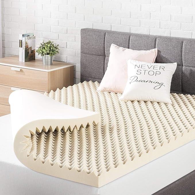 Best Price Mattress 3 Inch Egg Crate Memory Foam Mattress Topper with Copper Infusion, CertiPUR-US Certified, Dorm Essentials, Twin