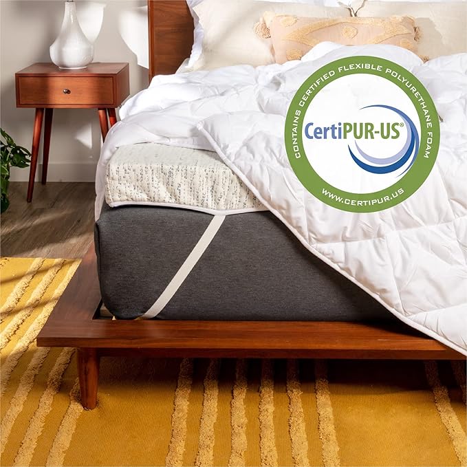 ViscoSoft 3 Inch Memory Foam Mattress Topper Short Queen - Select High Density Ventilated RV/Camper Mattress Pad - Premium Removable Rayon Cover