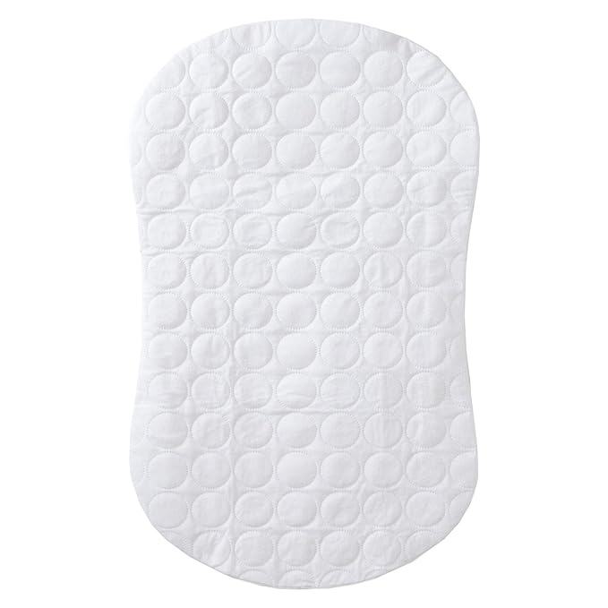 HALO BassiNest Protective Waterproof Cover for Bassinet Pad, White