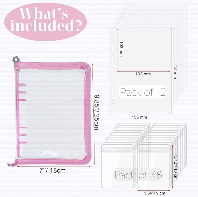 Bracelet Holder Travel Jewelry Organizer Case Transparent Jewelry Storage Book for Earring Necklace Ring with Small Clear Zippered Pouch - Image 3