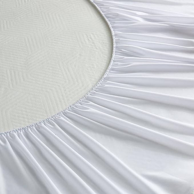 Elif Twin XL Extra Long Size Rayon Made from Bamboo Mattress Protector, Waterproof Quilted Mattress Cover Pad, Deep Pocket, Fitted, Noiseless, Soft and Easy Care, (Twin XL)