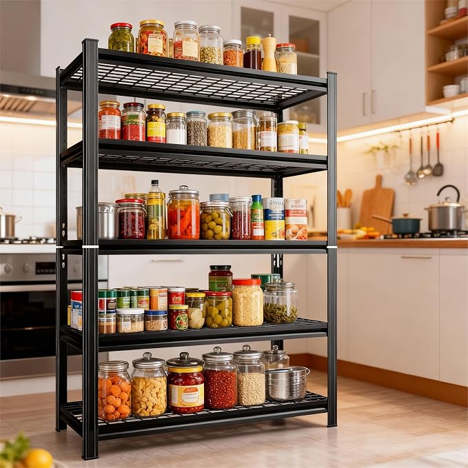 48''W Wire Garage Metal Shelving, 3020 Lbs Heavy-Duty Garage Storage Shelves, 5-Tier Adjustable Reinforced Shelves for Laundry Rooms, Basements, Kitchens&Outdoor (48''W*24''D*72''H) - Image 6