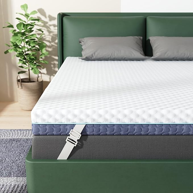 3 Inch Firm Mattress Topper California King, Memory Foam Bed Topper with Soft & Firm Options for Back Pain Relief, Mattress Topper with 2-Sided Cover, Ergonomic 5-Zone, CertiPUR Certified