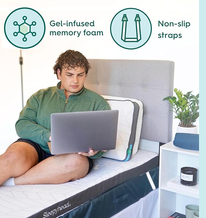 Sleepyhead Twin XL 2 Inch Mattress Topper for College Dorm Beds, Cooling Gel Memory Foam, Pressure-Relieving Comfort, Removable Washable Cover, CertiPUR-US® Certified (XL Twin 2")