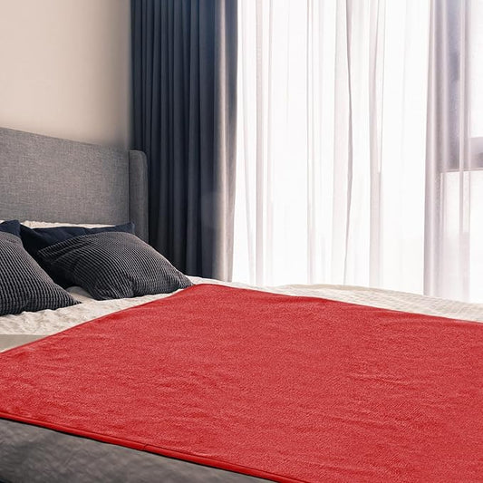 Couples Waterproof Mat Lover Reusable Stainproof Blanket Quiet Easy Use Mattress Protector for Adult Multi Functional Bed Sheet Couple Messy Play Pleasure Comfort(80 x 80 in,Red,1 Pcs)
