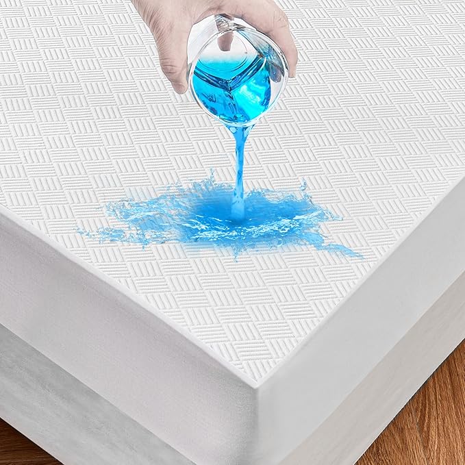 Waterproof Mattress Protector Full, Breathable 3D Air Fabric Mattress Cover, Noiseless Mattress Pad Cover Fits Up to 18'' Deep Pocket Mattress, Machine Washable (White, 54'' X 76'')
