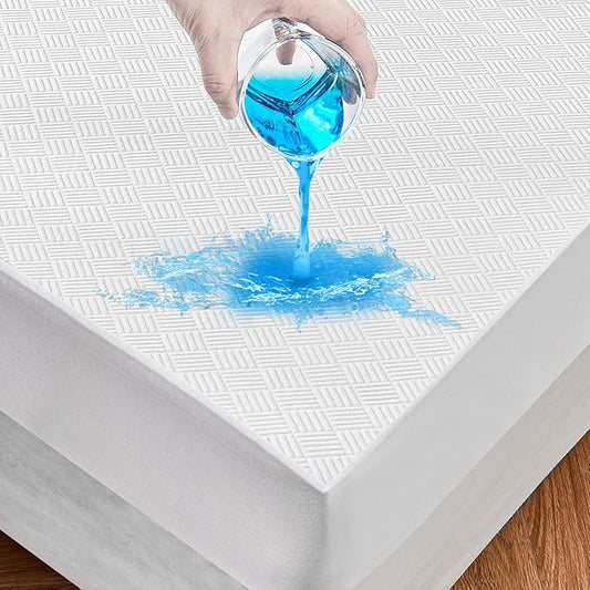 Waterproof Mattress Protector Full, Breathable 3D Air Fabric Mattress Cover, Noiseless Mattress Pad Cover Fits Up to 18'' Deep Pocket Mattress, Machine Washable (White, 54'' X 76'')