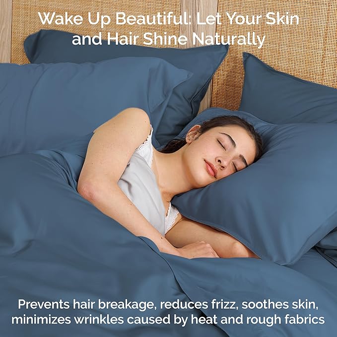 Viscose Bamboo Twin XL Sheets 3PC Set - Extra Long - Cooling Bedding for Hot Sleepers with Moisture Wicking Technology - Silky Soft 16 Inch Deep Pocket, Storm - 38" x 80"