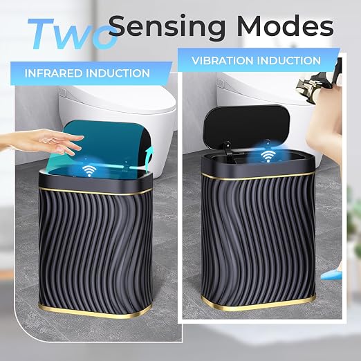 Ogikey Bathroom Small Trash Can with Automatic Touchless Lid, 2.6 Gallon Smart Garbage Can Narrow Waterproof Trash Bin for Bedroom, Office, Living Room - Image 7