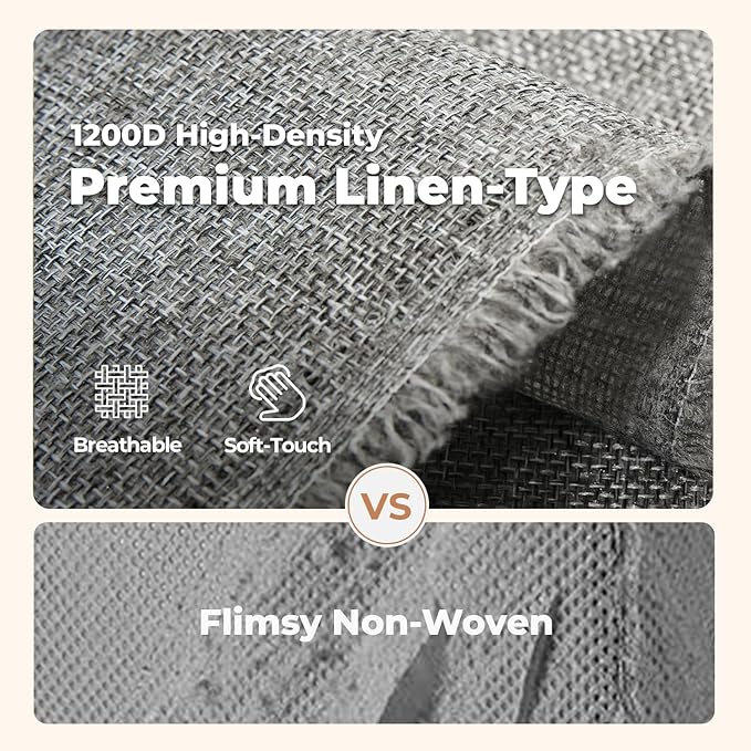 6Pack Sheet Organizers and Storage - King/Queen Size Sheet Storage Organizer with Window, Foldable & Dustproof Sheet Organizer for Linen Closet for Summer Blankets & Sheet Sets,Grey - Image 2