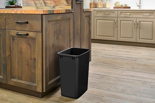 Rev-A-Shelf 2-Pack 35 Quart Polymer Replacement Trash Bin, Recycle Waste Garbage Container for Kitchen Cabinet Pullouts, Black, RV-35-18-2 - Large Plastic Bins for Home and Office - Image 7