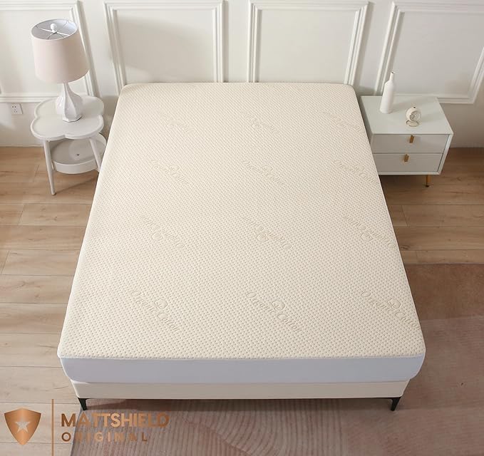 Luxury Organic Cotton Mattress Protector Twin XL - Ultra Thick 380 GSM 3D Air Fabric - 100% Waterproof & Noiseless - OCS Certified Breathable Mattress Cover - Deep Pocket Fitted Style