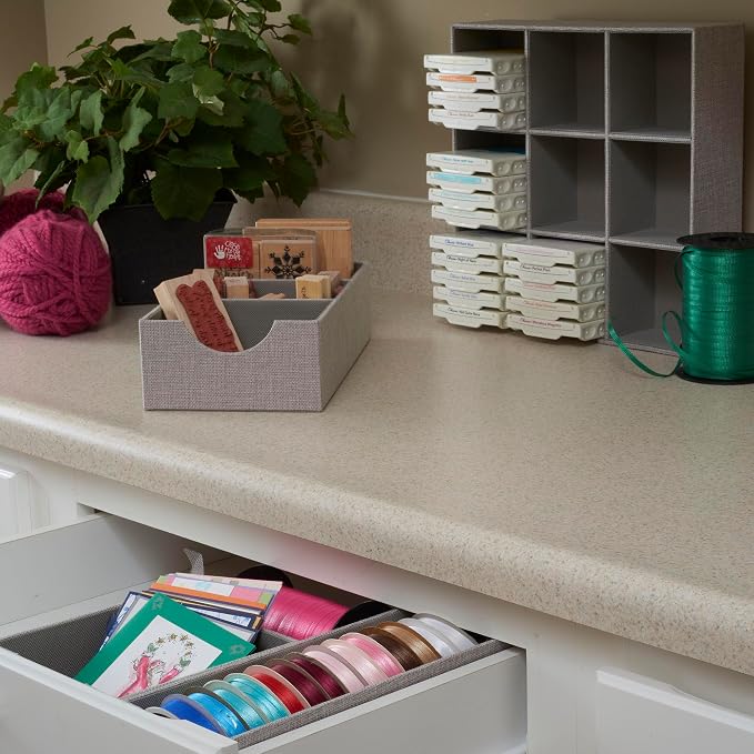 Household Essentials Grey 728-1 Deep 9 Section Drawer Organizer Box for Storage 12 in x 3.13 - Image 6