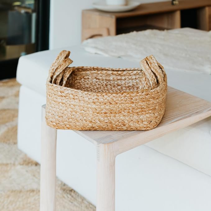 Beautiful Storage Basket Set of 4 - Natural Jute Rope Baskets for Shelves Are Perfect for Organizing Your Home - Quality Storage Bins Easily Fit With Any Nursery or Bedroom Decor - Image 9
