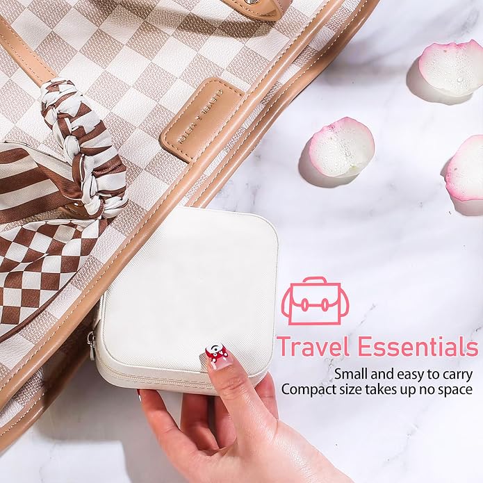 AYGXU Travel Jewelry Box for Women and Girls - Small Case With Initial A-Z - Teacher Gifts - Image 5