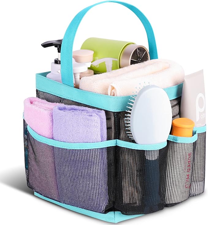 EUDELE Mesh Shower Caddy Portable for College Dorm Room Essentials,Shower Caddy Dorm with 8-Pocket Large Capacity for Beach,Swimming,Gym,Travel essentials by EUDELE