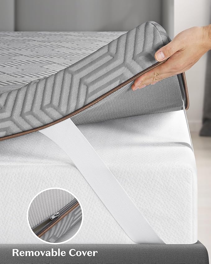 BedStory Firm Mattress Topper Twin - 4 Inch Memory Foam Mattress Topper for Back Pain - High Density Foam Bed Toppers with Breathable Cover, CertiPUR-US Certified