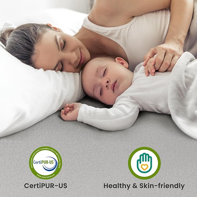 BedStory Extra Firm Mattress Topper Queen Size 4 Inch - Gel & Bamboo Charcoal Cooling Pad for Back Pain Relief - High Density Bed Topper, CertiPUR-US Certified