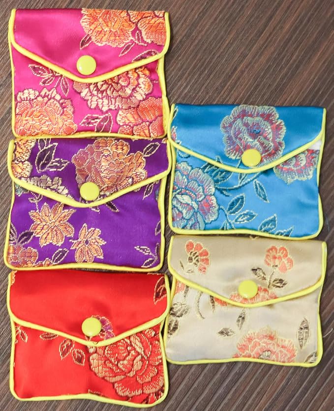 OceeK Travel Jewelry Case,Jewelry Silk Purse Pouch Gift Case, for Women Teen Girl Gifts,Color,Small,12 Pack - Image 9