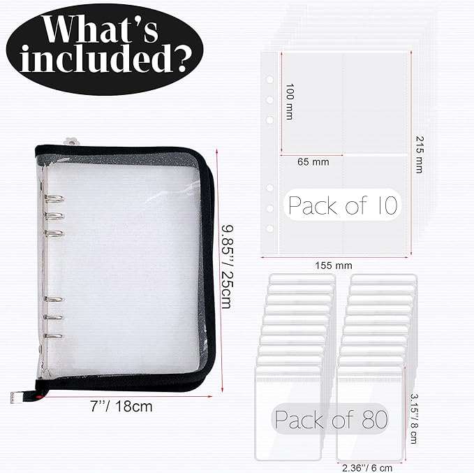 Earring Organizer Case Travel Jewelry Organizer Transparent Jewelry Storage Book for Necklace Bracelet Ring Holder with Small Clear Zippered Pouch - Image 3