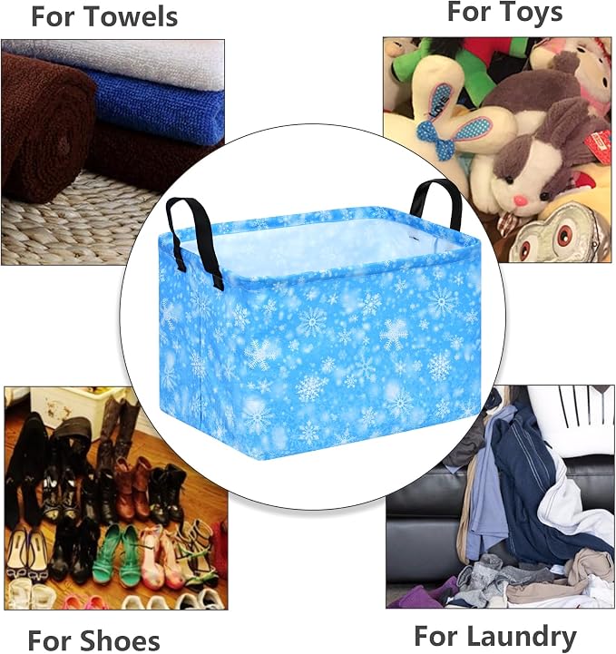 MAIZMZ Girls Storage Basket Kids Gift Storage Bins Foldable Closet Organizer Cube Baby Nursery Hamper Waterproof Clothes Toy Bin Book Shelf Party Decor - Image 6