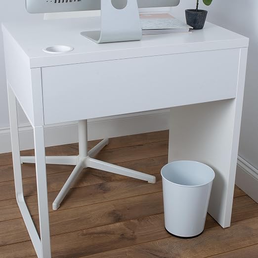 Bath Bliss 5 Liter Small Wastebasket | 2 Pack | Round Open Top | Trash Can | Bathroom | Bedroom | Kitchen | Office | Dorm | Disposal Waste Bin | Garbage | White - Image 3