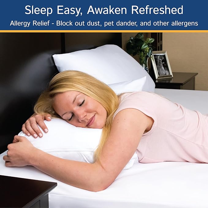 California King Mattress Protector Bedbug Waterproof Zippered Cover - Deep Pocket Fits up to 20" Depth - Hypoallergenic Premium Quality Encasement Protects Against Dust White