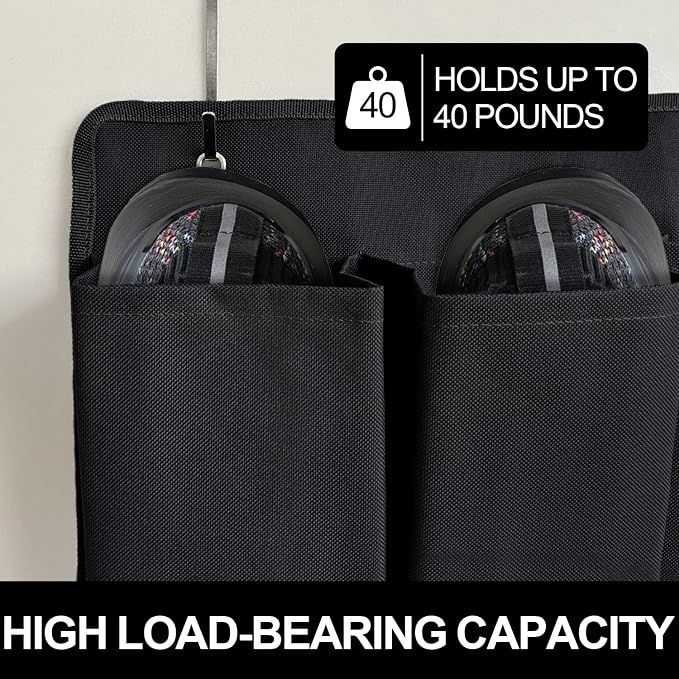 RVZONE RV Shoe Pockets 10 Pockets Heavy Hanging Bedside Storage Organizer with Sturdy Hooks Storage Pockets Hangs on bed for Shoes Toys and Tool Accessories - Image 3
