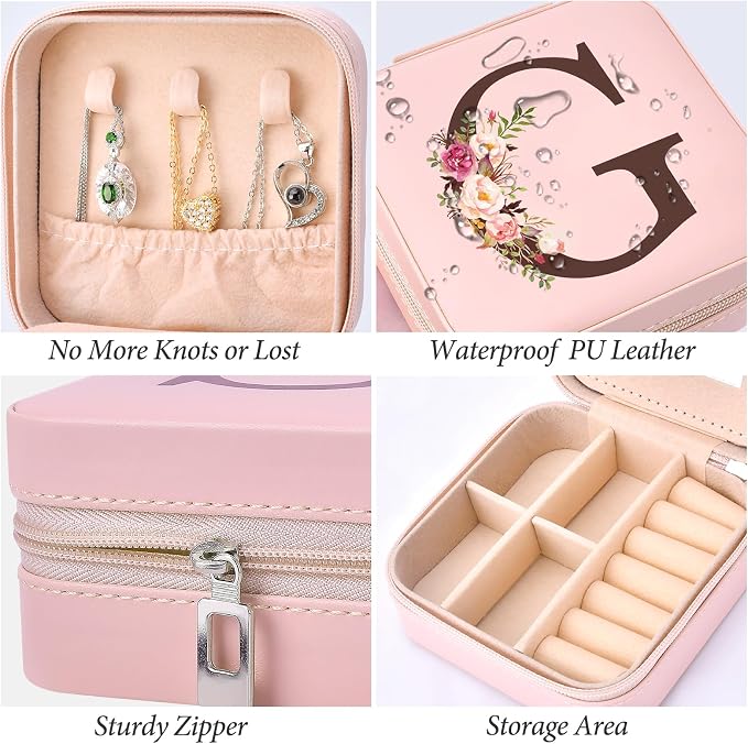 Inngeroo Christmas Stocking Stuffers for Women, Travel Jewelry Case Box Organizer Personalized Gifts, Fashion Travel Essentials Trendy Stuff for Teen Girls - Image 4