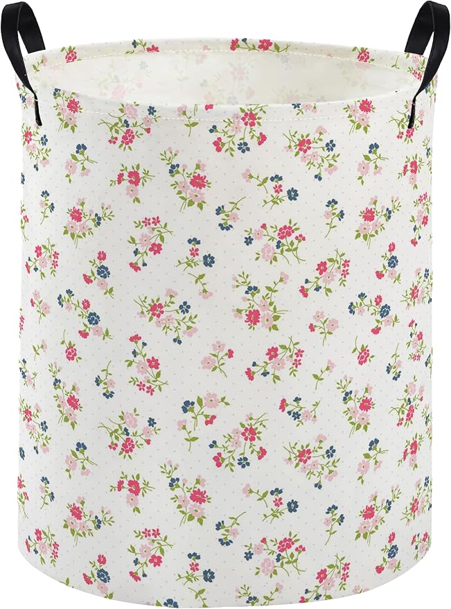 Kids Laundry Basket Flower Hamper for Nursery Animal Hamper Cute Kids Storage Bin Room Decor for Home(Flower) by DDBASKET