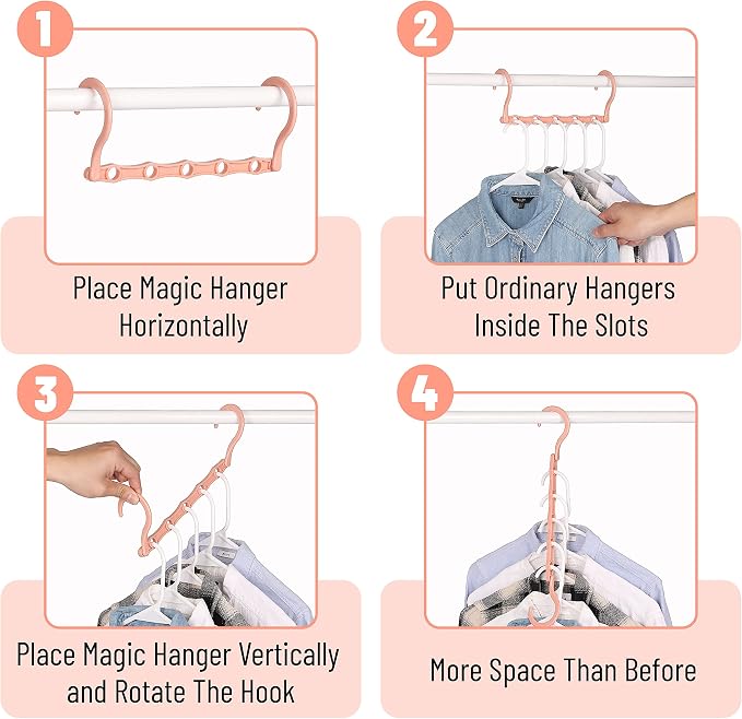 Mr. Pen- Space Saving Hangers, 8 Pack, Boho Colors, Magic Hangers - Image 5