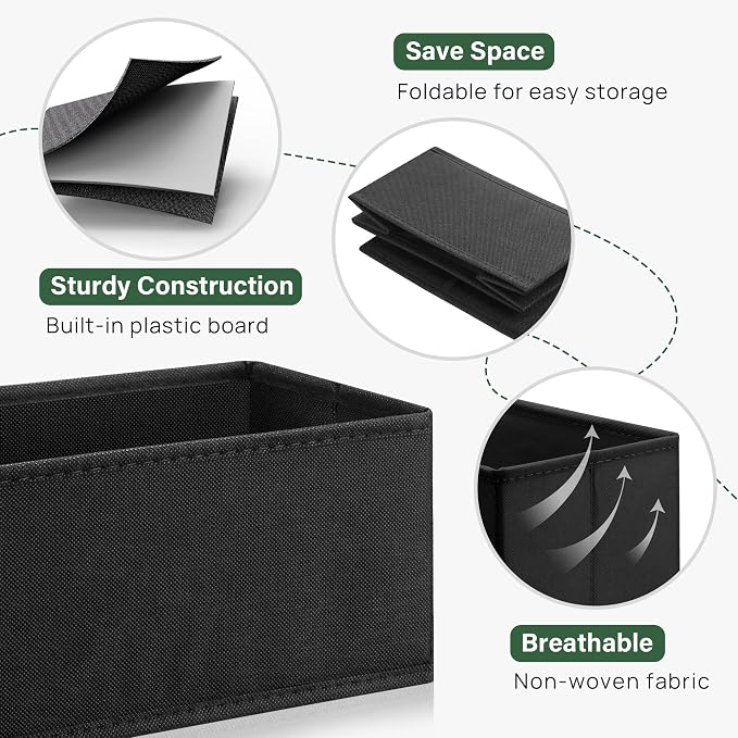 Kootek 16 Pack Drawer Organizer Clothes, Dresser Drawer Organizers for Clothing Fabric Foldable Closet Organizers and Storage Bins for Baby Clothes, Nursery, Underwear, Bras, Socks - Image 4
