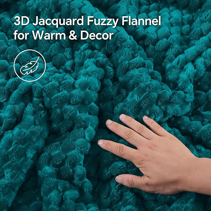 BEDELITE Fluffy Twin Comforter Set - Teal Fleece Soft Comforter for Twin Size Bed, Luxury Warm Bedding Set for Winter, Fuzzy Bed Set 2 Pieces (1 Comforter, 1 Pillowcase)