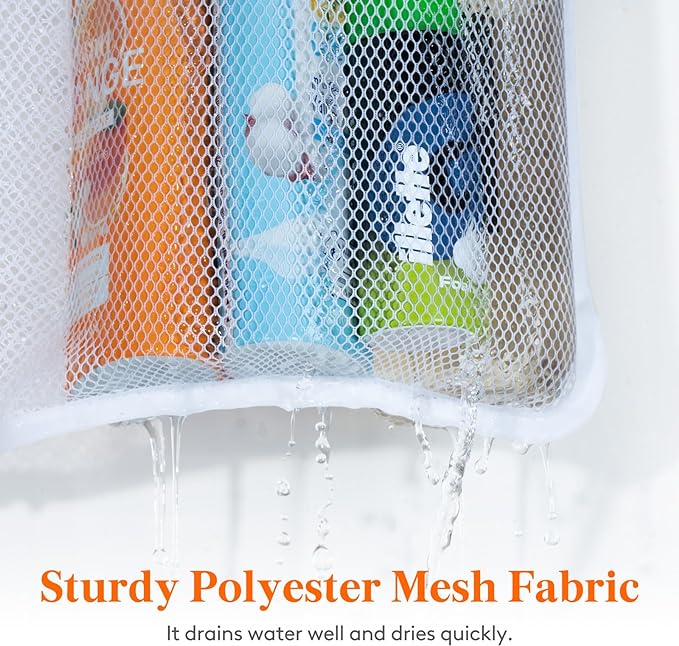 Lifewit Cruise Essentials Shower Caddy Must-Have, 7 Pockets Hanging Bathroom Organizer with Quick-Dry Mesh, Portable Shower Bag to Storage Soap, Shampoo, for RVing, Travel, Camping, White, 2 Packs - Image 5
