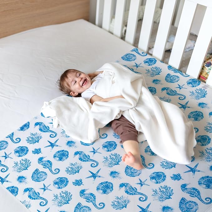 MooMoo Baby Waterproof Potty Training Pad Reusable Underpads Nighttime Mattress Protector Sheet Leakproof Pee Pad for Bedwetting