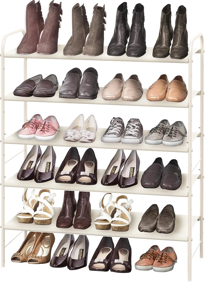 SIMPLE HOUSEWARE 5-Tier Shoe Rack Storage Organizer, White by SimpleHouseware