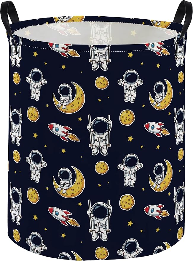 Kids Laundry Basket Space Hamper for Nursery Boys Hamper Cute Kids Storage Bin Room Decor for Home(Astronaut) by DDBASKET