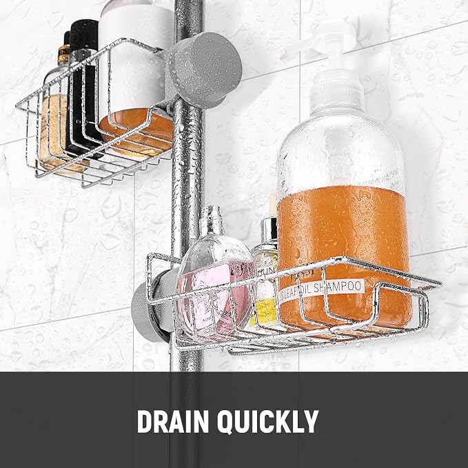 Clawfoot Tub Caddy(Shower Rod Not Included) - Stainless Steel Shower Shelves and Soap Caddy - Image 5