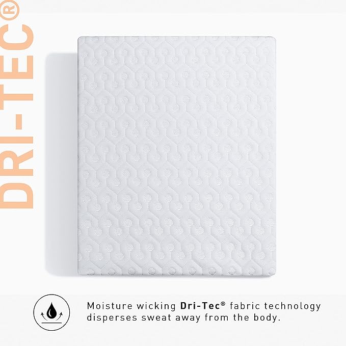 Bedgear Twin XL Dri-Tec Waterproof Mattress Protector – Adjustable Base Compatible, Washable & Breathable with Deep Pockets – Fits 18” Mattress – White