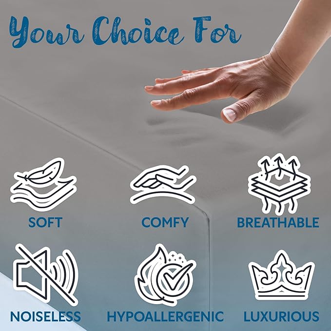 Guardmax Jersey Knitted RV Size Mattress Protector - Waterproof & Dust Mite Proof Mattress Cover with Stretchable Pockets - Soft, Comfortable, & Noiseless Waterproof Fitted Sheet.(48 x 75 X 13)
