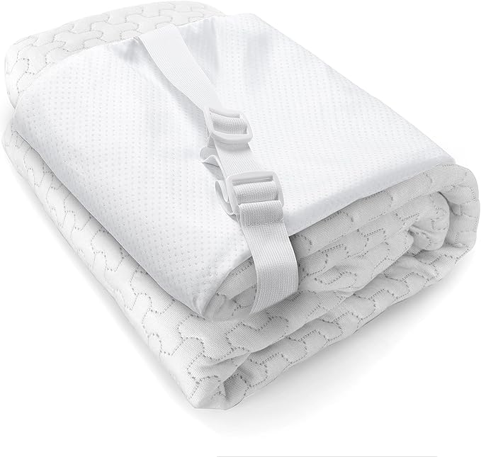 Bamboo Rayon Mattress Topper Cover King | Extends Topper Life | Anti-Slip Bottom & Adjustable Straps | 1-2 Inch Memory Foam Protector | Ideal for Spacious Master Bedrooms | NOT Waterproof