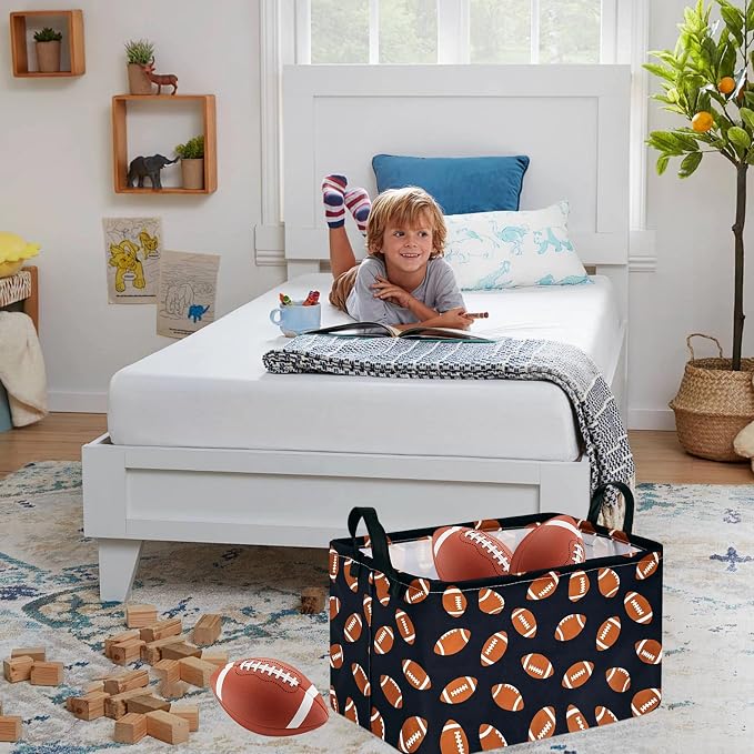 MAIZMZ Kids Hamper Storage Bins Organizer Toy Box Laundry Basket Large Canvas Collapsible Chest for Home/Dorm/Kitchen/Pet/Office/Closet/Shelf/Gift Baskets - Image 3