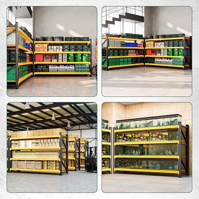 Letaya 71.3" W Metal Storage Shelves,5000LBS Heavy Duty Garage Shelving Units, 4 Tier Adjustable Utility Rack Shelf,Large Industrial Shelves,for Shop,Warehouse,Basement (71.3" W x 24" D x 70" H) - Image 6
