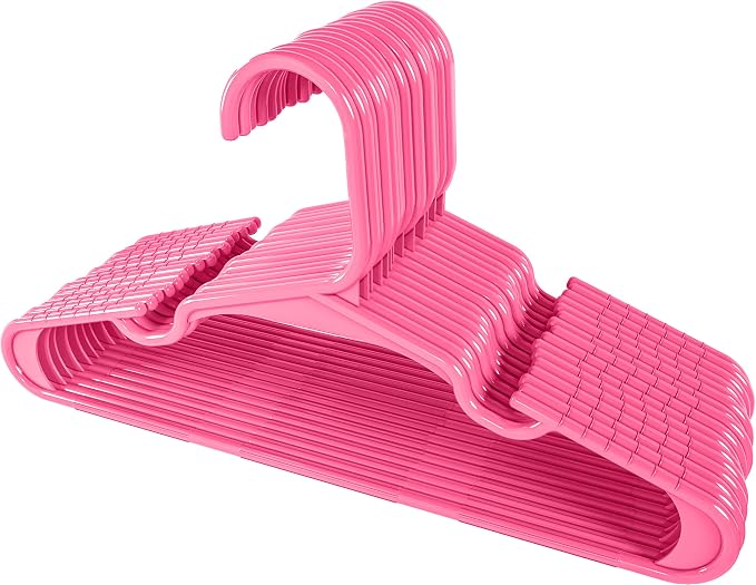 Utopia Home 20 Pack Kids Hangers - 11.5 Inch Plastic Baby Hangers for Closet - Childrens Hangers for Clothes & Infant Hangers for Closet - Ideal for Everyday Standard Use (Pink) - Image 8