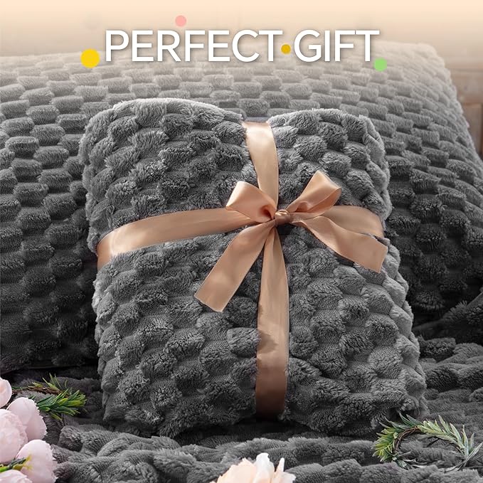 BEDELITE Fluffy Twin Comforter Set - Grey Fleece Soft Comforter for Twin Size Bed, Luxury Warm Bedding Set for Winter, Fuzzy Bed Set 2 Pieces (1 Comforter, 1 Pillowcase)