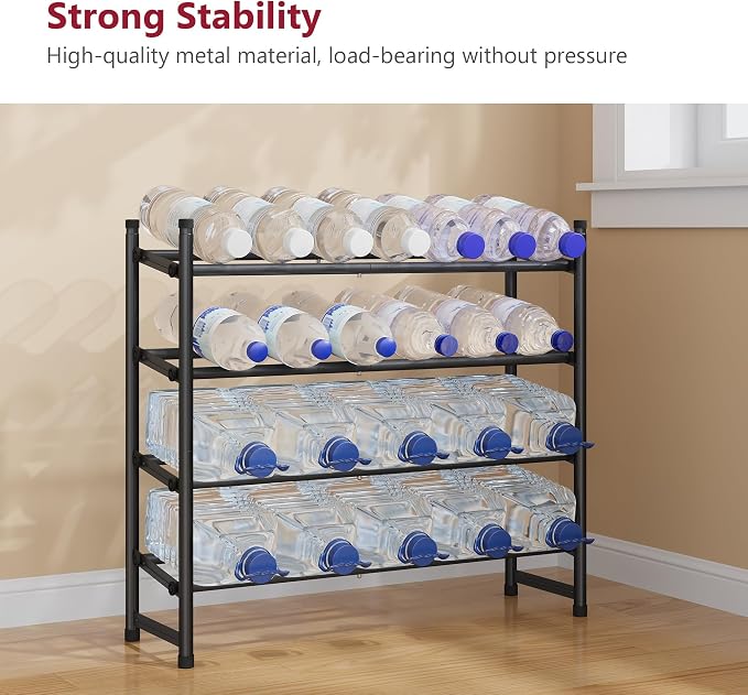 Tajsoon Expandable Shoe Rack for Closet 4 Tier, 29“-41“Adjustable & Stackable Shoe Shelf Storage, Metal Shoe Rack Organizer for Front Door Entrance, Closet, Garage, Entryway, Black - Image 5