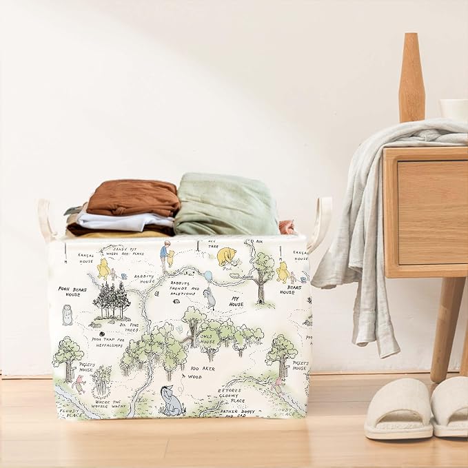 Winnie Nursery Baby Stuff, Winnie Storage Basket, Winnie Nursery Storage Baske Storage Basket With A Waterproof PE Coating, Storage Baskets Suitable For Bathroom and Bedroom - Image 6