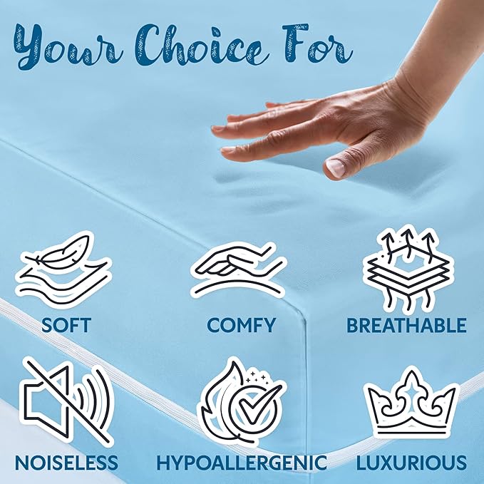 Guardmax Jersey Knitted Twin XL Zippered Mattress Encasement - Waterproof & Bed Bug Proof Mattress Protector - Comfortable, Soft, and Noiseless Zippered Bedding - Dust Mite Proof (39 x 80 x 10)
