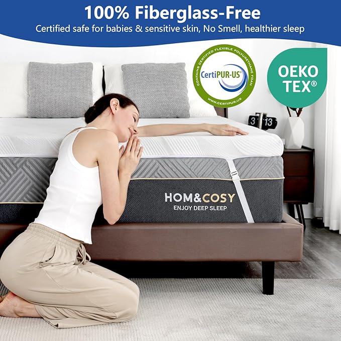Extra Firm Mattress Topper Twin XL Size 3 Inch, Cooling Gel+Bamboo High Density Mattress Topper with Removable Cover, Bed Topper for Pain Relief,No Smell,CertiPUR-US,79x38